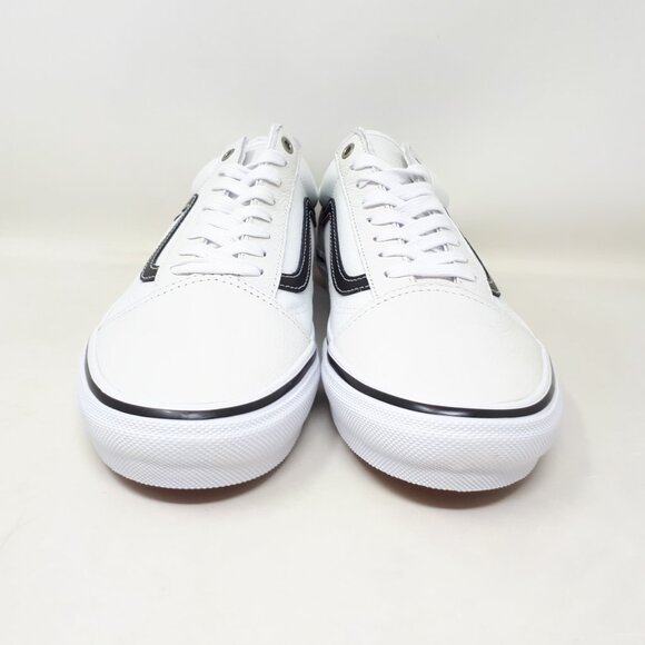 Vans Skate Old Skool Leather White Authentic Classic Mens Size 11.5 Shoe Sneaker - Picture 7 of 12